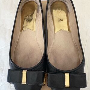 Michael Kors Kiera Bow Ballet Flats, Black, 8M, GUC